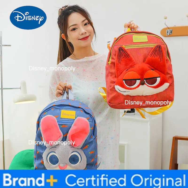 Disney Zootopia Disneys Kids Backpack New Judith Nick Kawaii School Bags Boys Girls Outdoor Sports Rucksack Couple Travel Knapsack Gift H251225