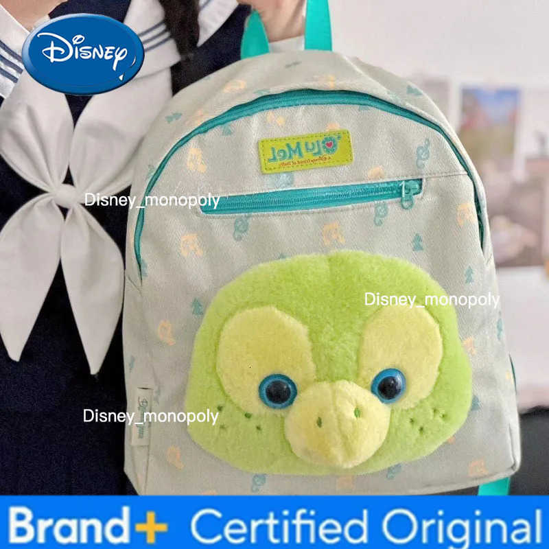 Disney Disneynew Cartoon Ol Mira Turtle Plush Cartoon Splicing Sweet Large Capacity Backpack Student School Bag Ins Japanese Backpack H251225