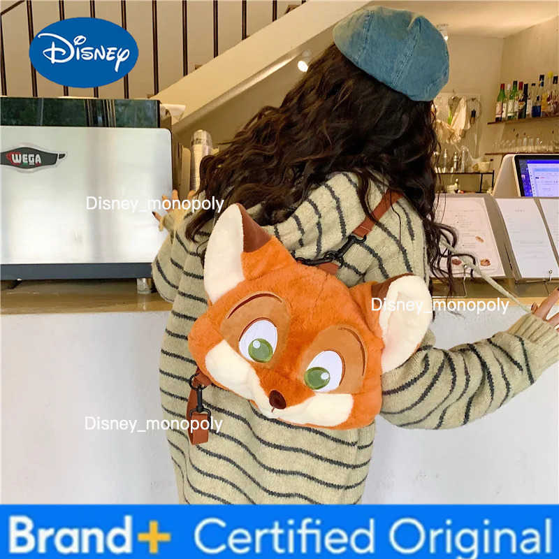 Disney Girls Cartoon 2026 New Judy Nick 3D Backpack Super Cute Plush School Bag for Girls H251225