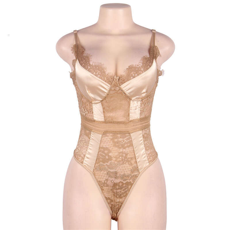 Bodystockings clothing Fashion - Wave Bottom Shirt Sexy Lace Strap High-Cut Open Crotch No-Remove Wearable Top