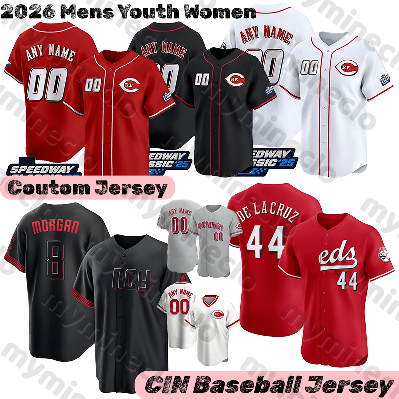 CincinnatiS Baseball Jerss Reds Jers Elly De La Cruz Hunter Greene Chase Burns Abbott McLain Stewart Lowder Friedl Hayes Steer Arroyo Marte Encarnacion