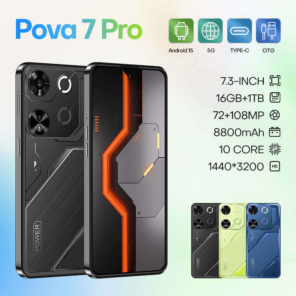 Famous Brand Cross Border Exclusive Smartphone Pova Pro HD Large Screen T In Stock Android Phone Hot Sale CKS