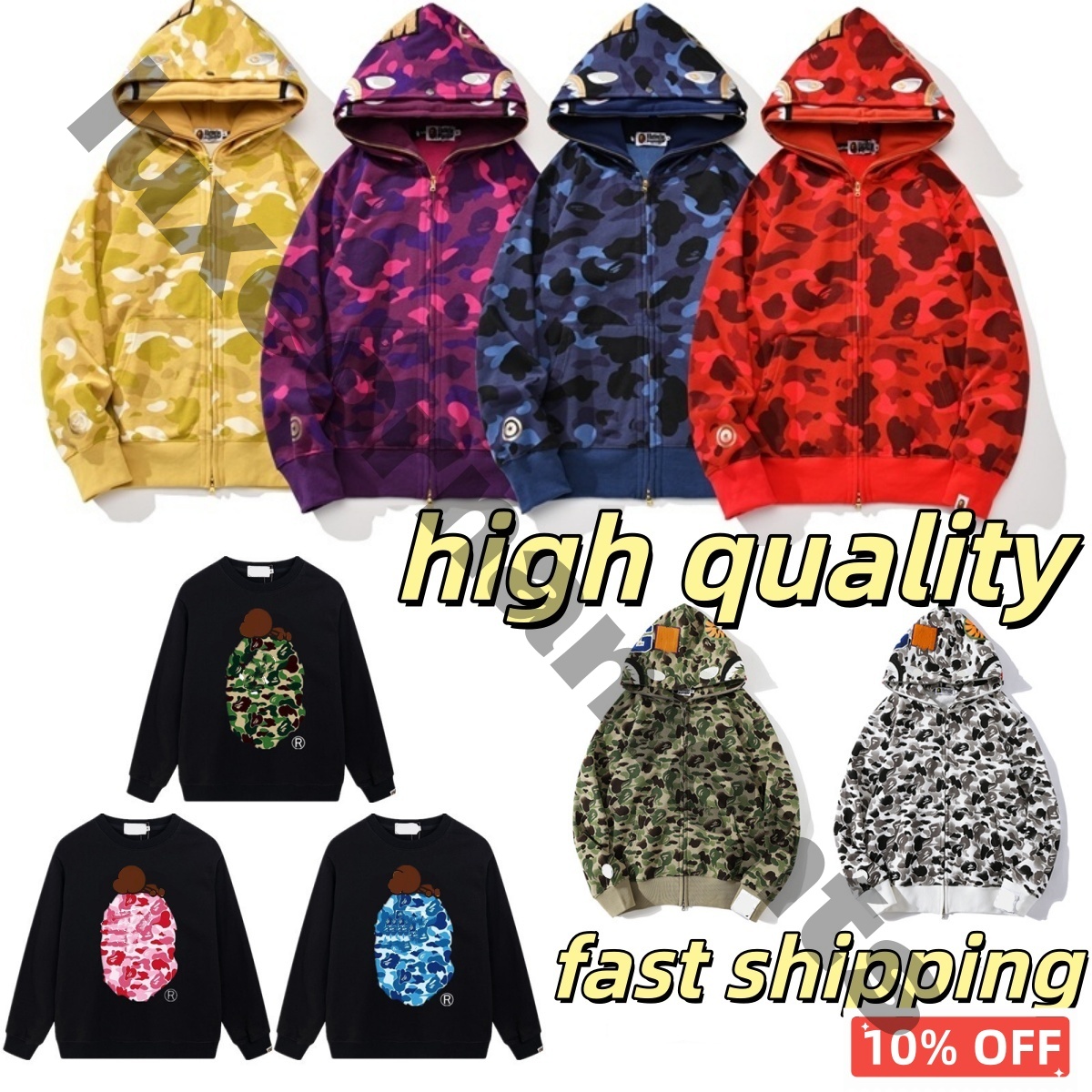 high quality men hoodie designer hoodies for men clothes designer zip up hoodie mens streetwear designer hoody sweats sweatshirt sweat men shark hoodie sweatshirt