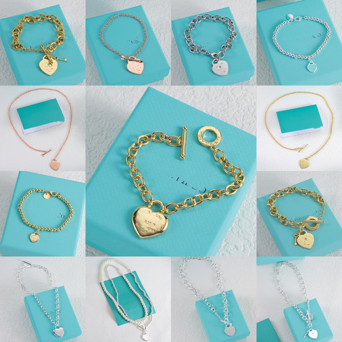 tiffamyx jewlery necklace Sterling Silver 925 Charm Bracelets for Women woman designer necklace jewelry heart necklace Wedding high and stainless steel pendant02