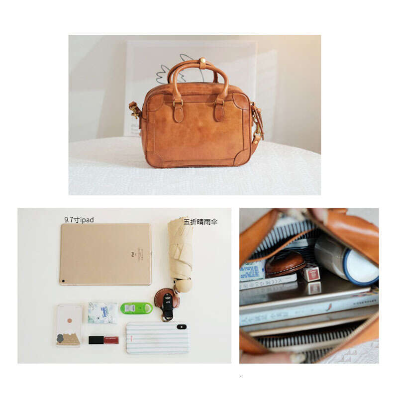 Luxury Shoulder Bags Totes Hobo High End Minimalist Crossbody Boston Bag Spring New Korean Style Vegetable Tanned Leather Fashion Handbag For Women