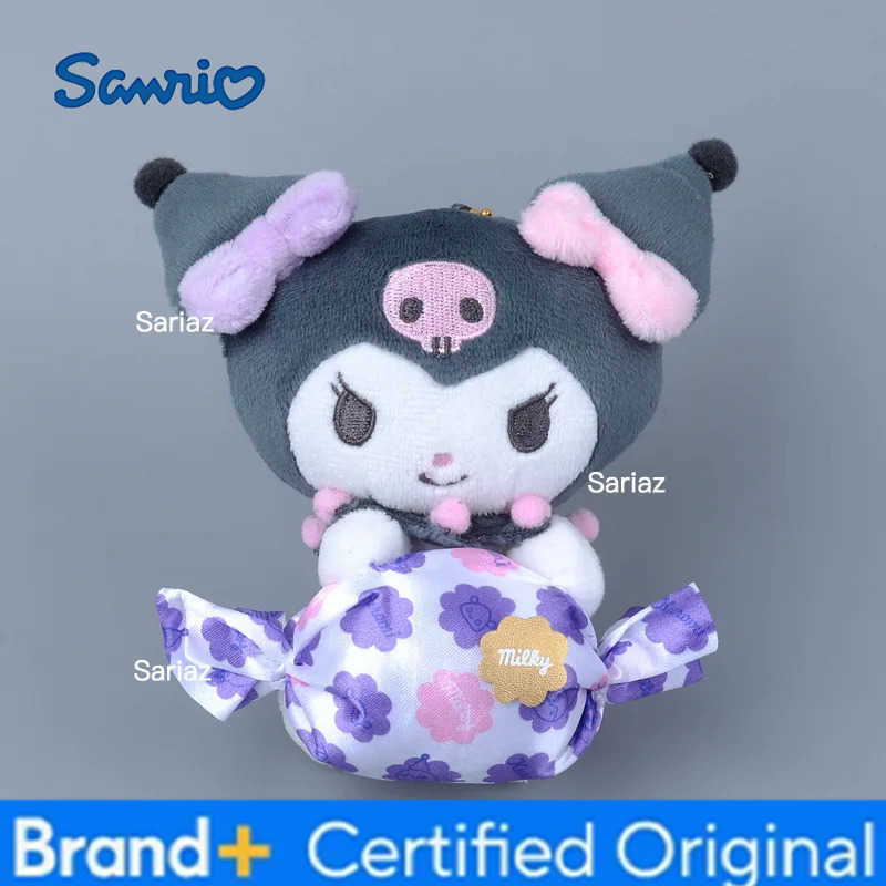 Sanrio joint name Lollipop Kuromi Melody Cinnamoroll Hellokitty Purin Plush Pendant Kawaii Cartoon Stuffed Bag Backpack Keychain H251225