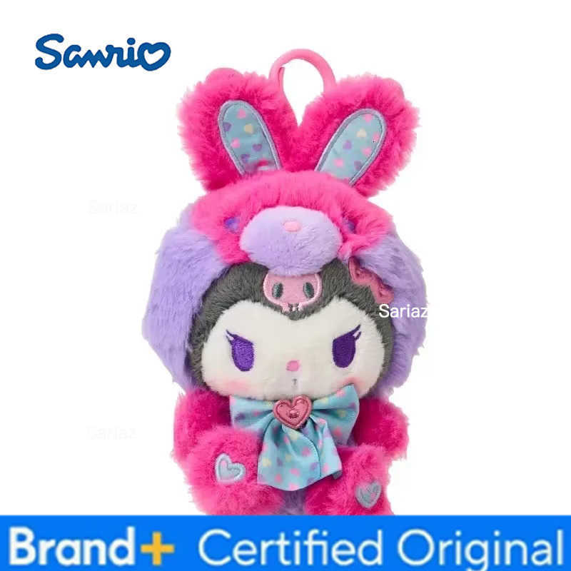 Sanrio Kuromi My Melody Plush Toy Kawaii Keychain Easter Rainbow Rabbit Hello Kitty Cinnamoroll Backpack Pendant Decoration Gift H251225