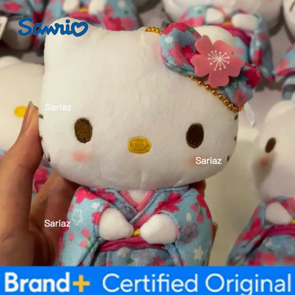 Sanrio Kimono Hello Kitty Stuffed Doll Hanging Keychain Cartoon Kitty Cat Stuffed Keychains Bag Accessories Gift Car Key Hanging H251225