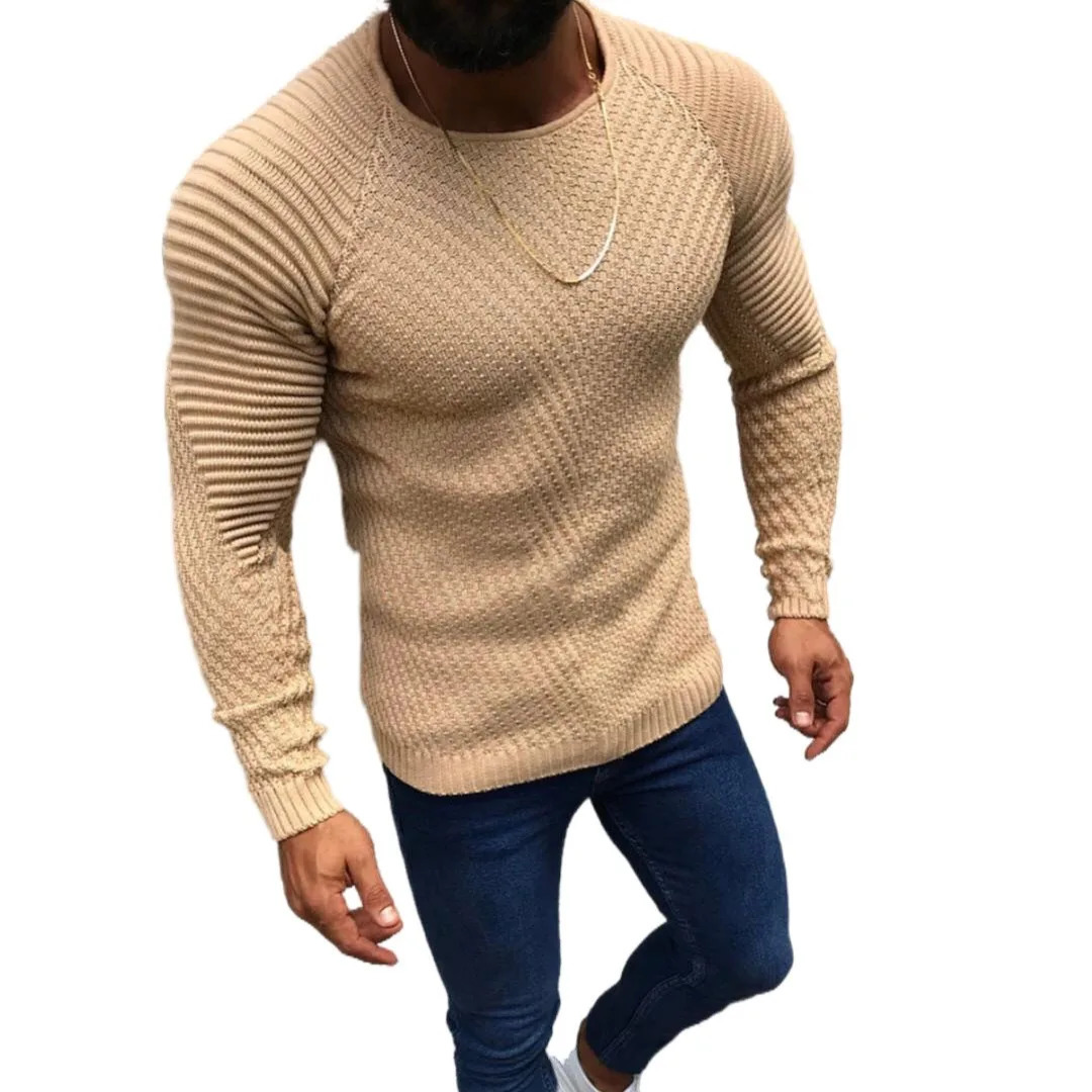 Arrivals Pullover Men Oneck Solid Color Long Sleeve Warm Slim Sweaters Mens Sweater Male Clothing 251225