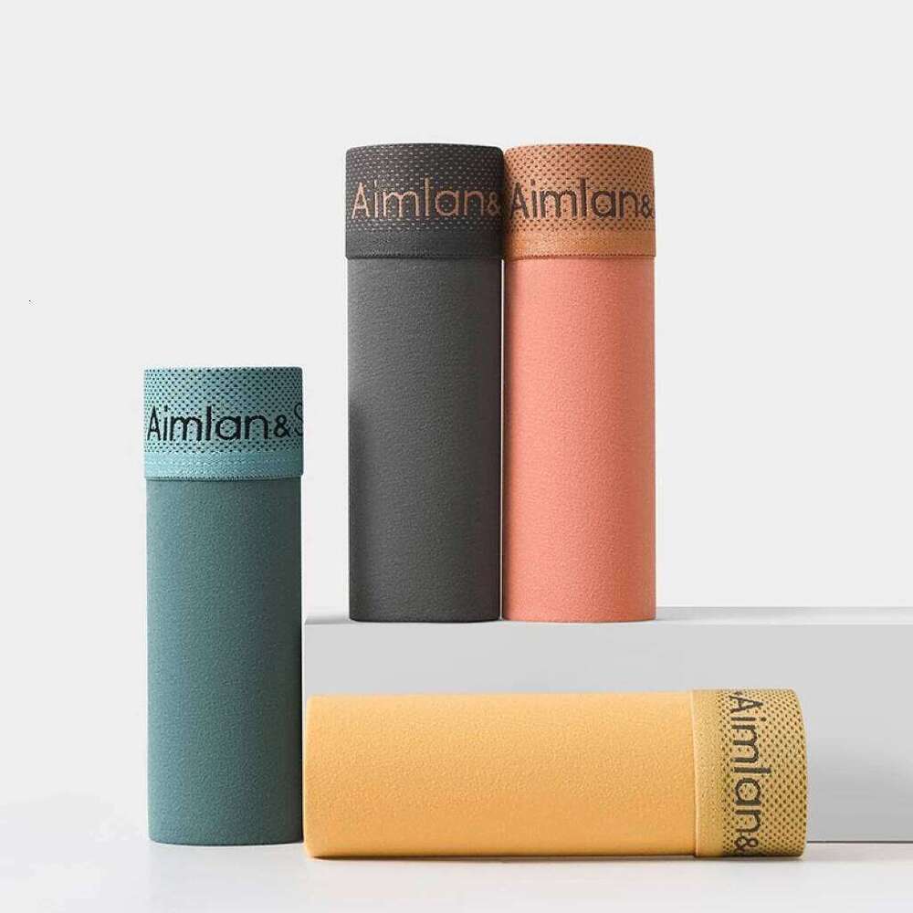 4Pcs Men Underwear Sporty Boxers Plus Size Youth Boxer Shorts Comfortable Breathable Flat Pants Men's Square Panties Briefs Gift X251225