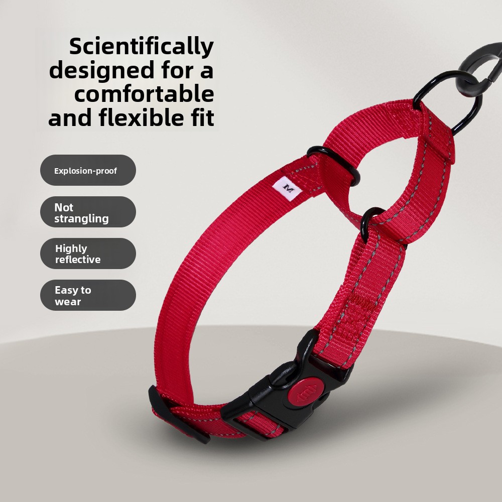 Durable Nylon Dog Collar Reflective Pet Neckband for Small Medium Large Breeds Teddy Golden Retriever Corgi French Bulldog