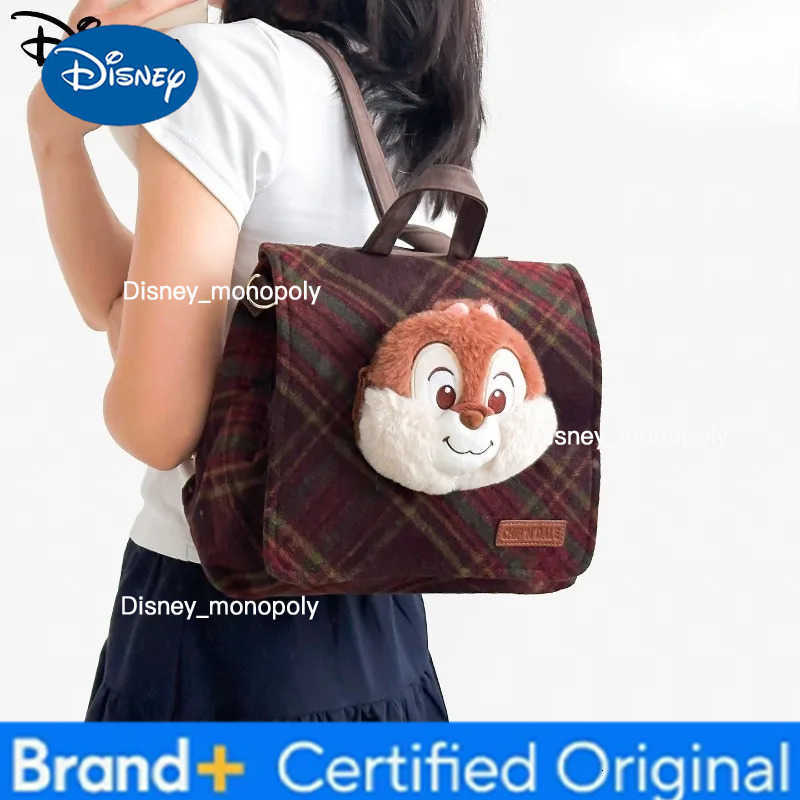 Disney Cute Cartoon Merchandise Chip Backpack for Girls Fashionable Versatile Simple Portable Large-Capacity Crossbody Bag H251225