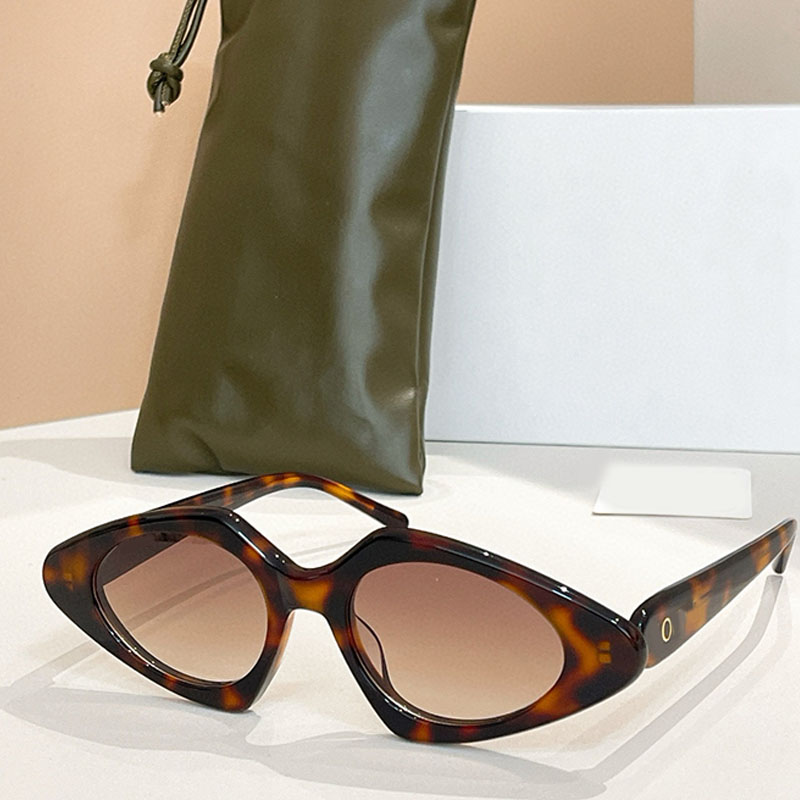 26ss Women Men Slim Sunglasses 40185I Designer Fashion Personality Tortoiseshell Acetate Frame Gradient Lens Eyewear Party Vacation UV Protection