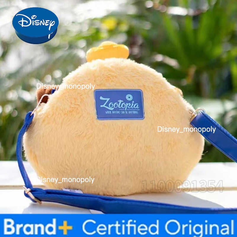 Disney Zootopia New Plush Crossbody Bag Cartoon Cute Womens Plush Single Shoulder Crossbody Bag 3D Fashion Plush Womens Bag H251225