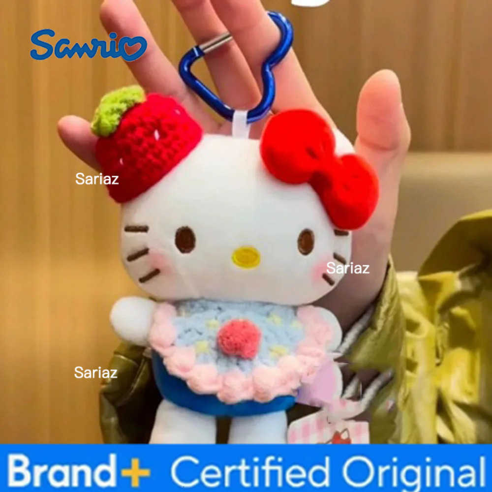 Sanrio 12cm Anime Figures Hellokitty Stuffed Dolls Plush Key Chains Backpack PendantGifts H251225