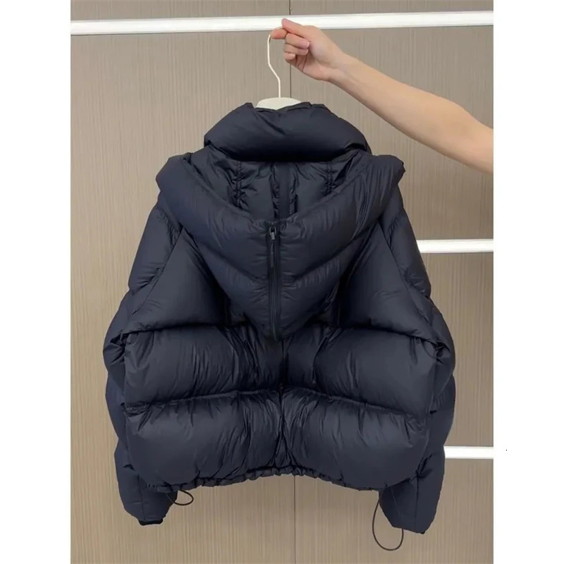 Womens Down Cotton Padded Jacket Unique Highgrade Ladies Winter Parka Coat Korean Version Hooded Lady Outwear 251225