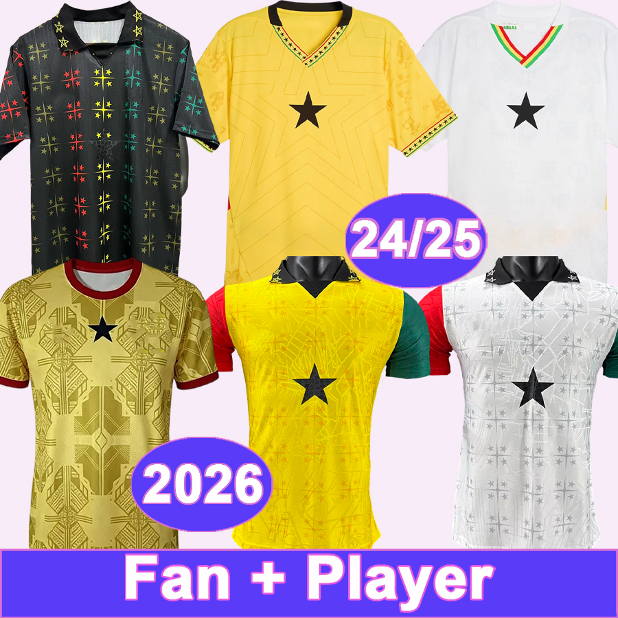 24 25 26 ghANa Mens Player Soccer Jerseys National Team J.AYEW THOMAS KUDUS Home Away Training Wear Commemorative Edition Football Shirts Uniforms