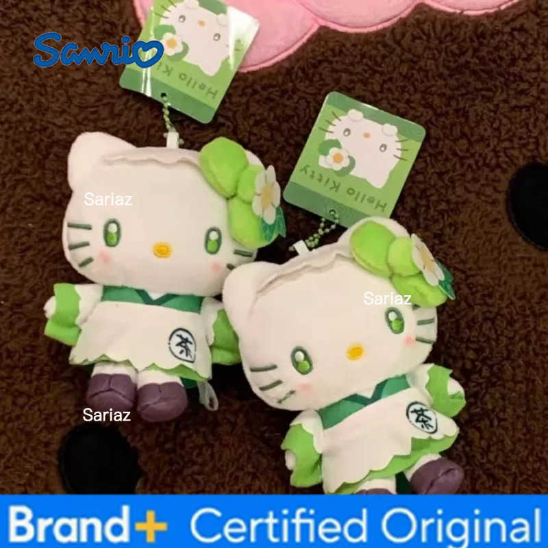 Sanrio NEW cute Hello Kitty Plush Toy Matcha Keychain Matcha Maid Kuromi Cinnamoroll Kimono Kitty cat Plush doll Pendant Charm H251225