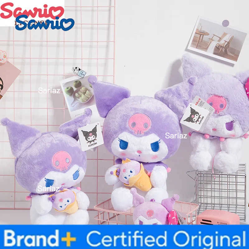 Sanrio Cute Kuromi With Hat Icecream Balloon Plush Toys Cartoon Stuffed Dolls Sofa Table Car Plush Decoration Girls Plush Pillow H251225