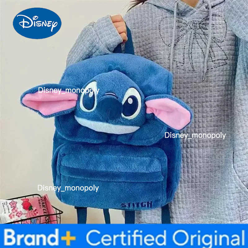 Disney Genuine Stitch Plush Toy Anime Lilo Stitch Stuffed Toys Kawaii Cartoon Cute backpack Doll Bag Toys Kids Birthday Gift H251225