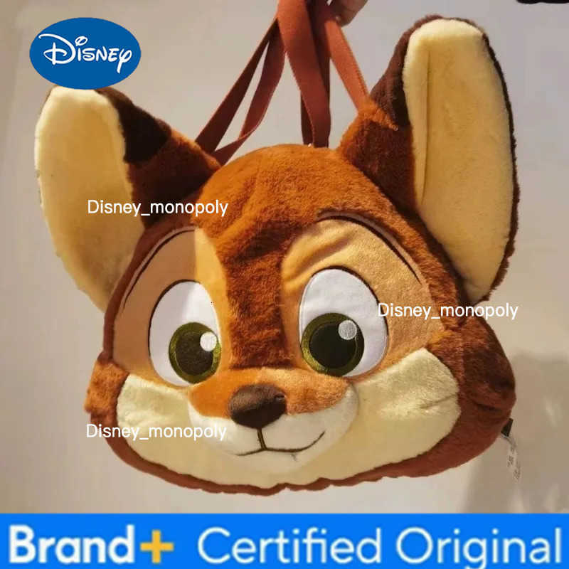 Disney Zootopia Nick Wide Anime Peripheral Cartoon Cute Doll Big Face Plush Bag Girly Heart Large Capacity Messenger Bag Gift H2512251