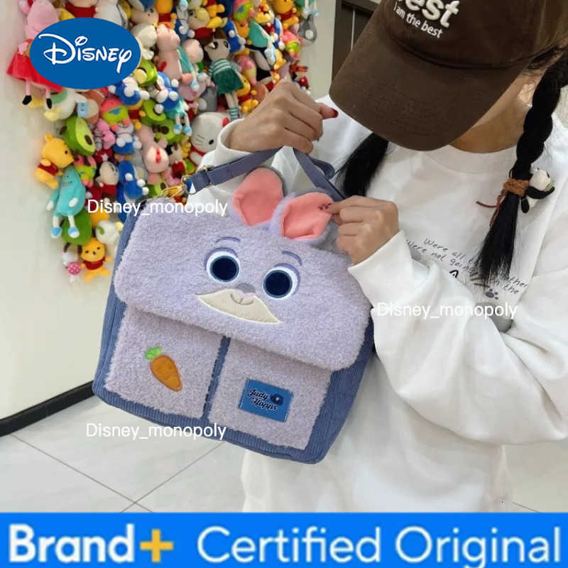 Disney Cartoon Strawberry Bear Student Tutoring Bag 2025 New Cute Nick Judy Large Capacity Single Shoulder Crossbody Bag H2512251