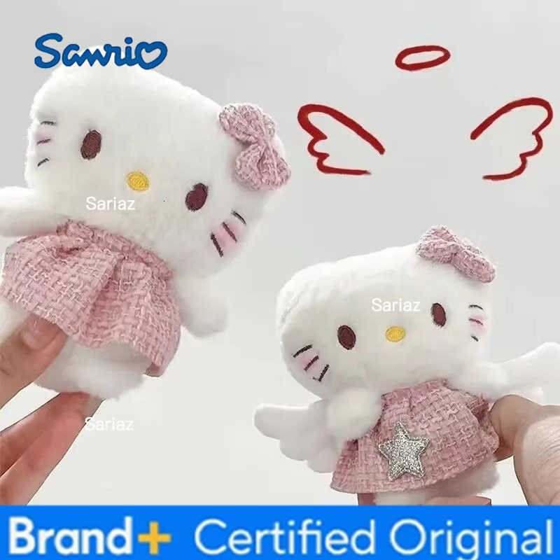 Sanrio 13cm/512in Hello Kitty Plush Keychains Angel Wing Pendant Anime Peripherals Cartoon Backpack Girls Cute Stuff Decorative Dolls H251225