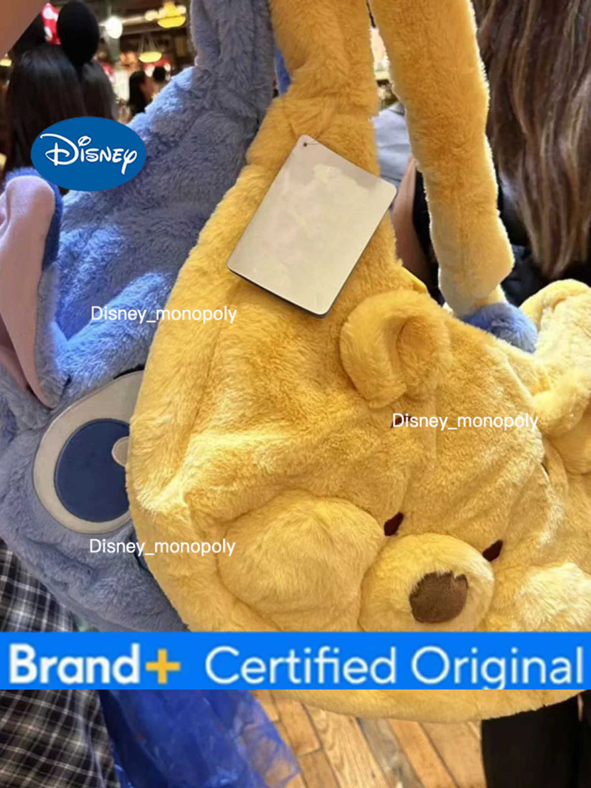 Disney Miyagawa Cartoon Crossbody Bag Cute Plush Handbag Casual Large Capacity Plush Crossbody Bags H251225