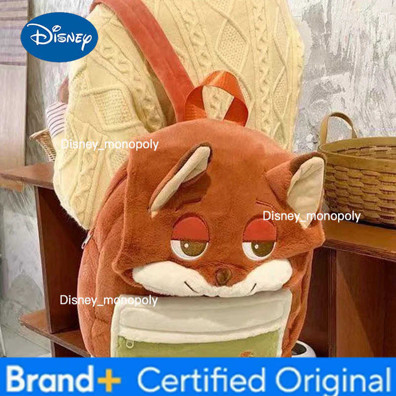 Disney Zootopia plush backpack Nick Wilde Judith Laverne Hopps Large Capacity Schoolbag Commuter Backpack Christmas gift H251225