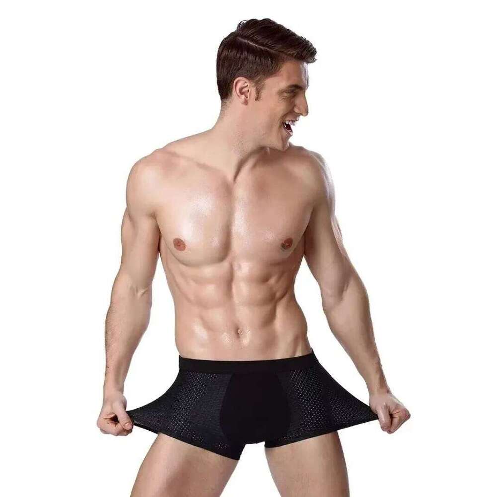 Plus Size 8XL Men's Underwear Bamboo Fiber Breathable Boxer Shorts Anti Chafing Solid Panties 4 Pack Moisture Wicking Underpants X251225