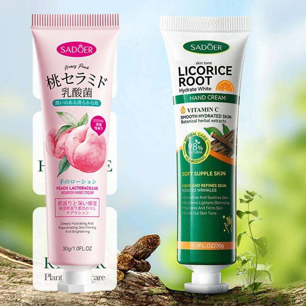 1pcs Peach Lactobacillus Cream Anti-Drying Crack Moisturizing Repairing Vitamin C Licorice Hand Creams Hands Skin Care X251225