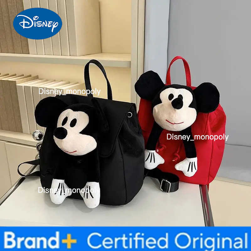Disney 2025 Ears Kids Backpack Cute Mickey Mouse Doll Backpack Cartoon Fashionable Creative Bag Travel Bag Kids Gift H251225