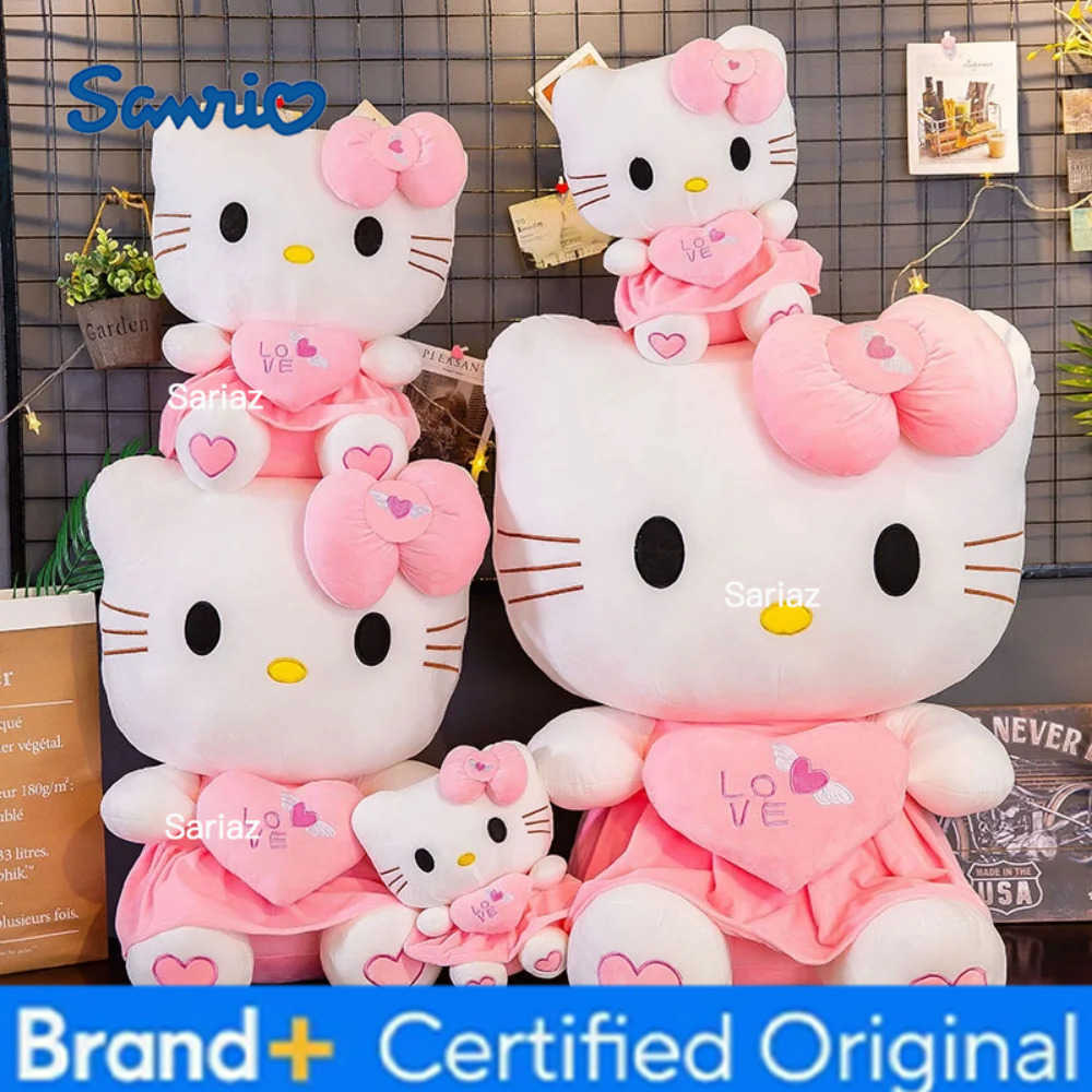 Sanrio Bonito ol kitty rosa brinquedos de pelcia anime dos desenhos animados plushie boneca macio recheado travesseiro brinquedos par H251225