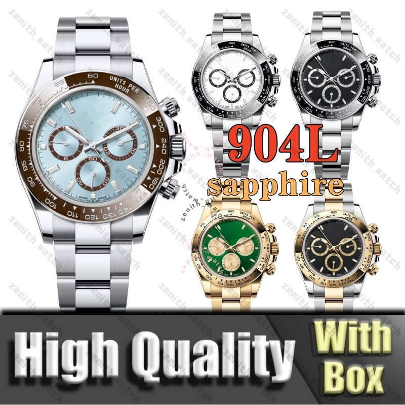 AAA 40mm Mens Automatic Watch Designer Daytonly Watches Men Super Clone Watch Luminous Waterproof Chronograph Sapphire Glass 904L Stainless Steel Wristwatches