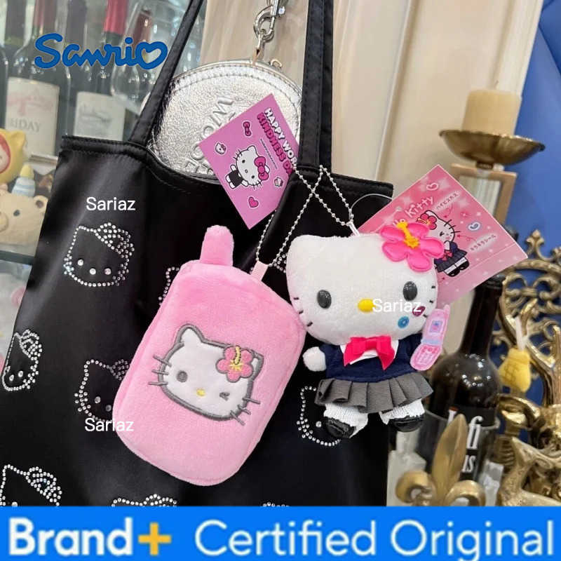 Sanrio Kawaii my melody Plush Doll Keychain hello kitty Bag Accessories Heisei uniform HotGirls Y2K Kitty Cat Schoolbag Pendant H251225