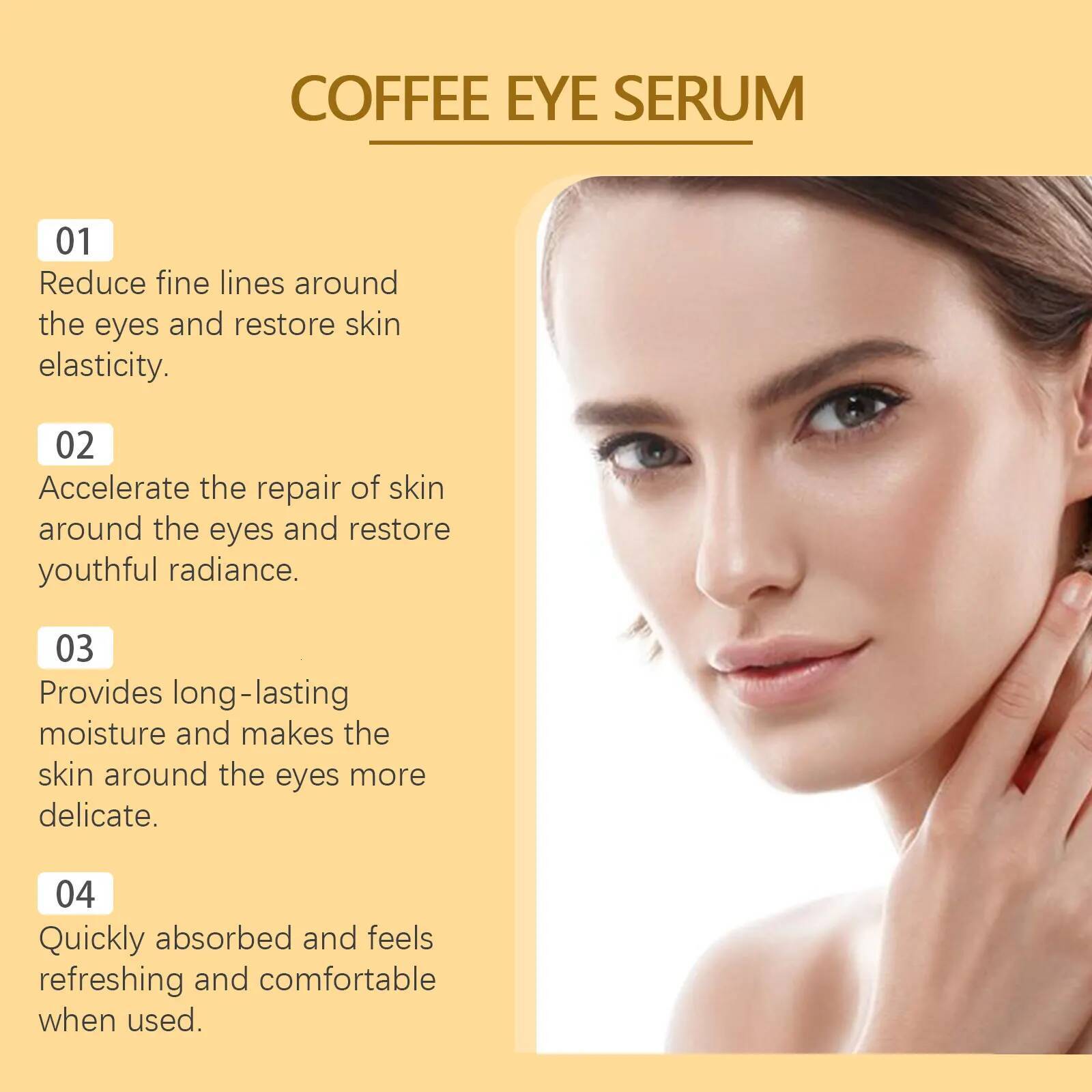 Bestseller 5% Coffee Serum Fade Eye Fine Line Collagen Lightens Dark Circles Bags Puffiness Tighten Moisturizing Under Eyes Skin Care ddmySat