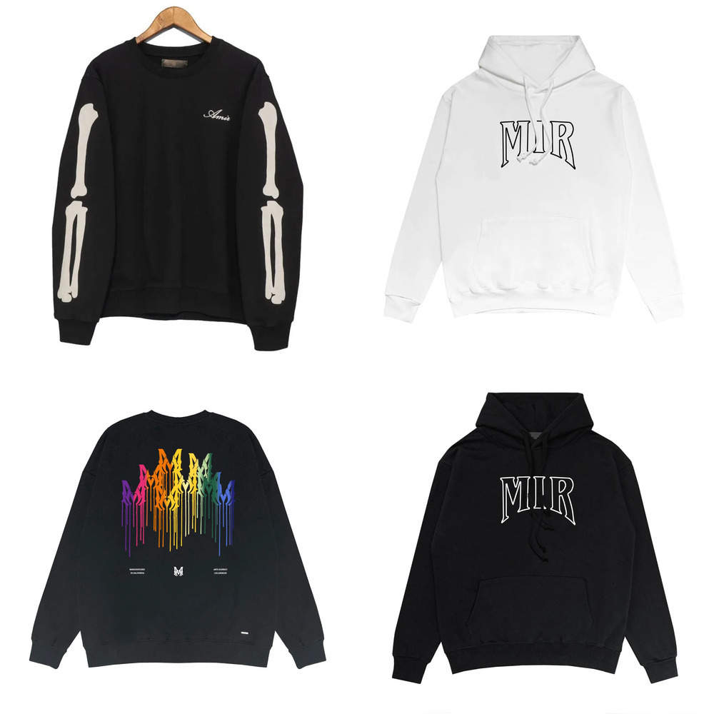 Men's Hoodies Casual Flocking Bone Pattern Tshirt Top Mens Sweatshirt Hoodie Japanese Korean Streetwear O-neck Men