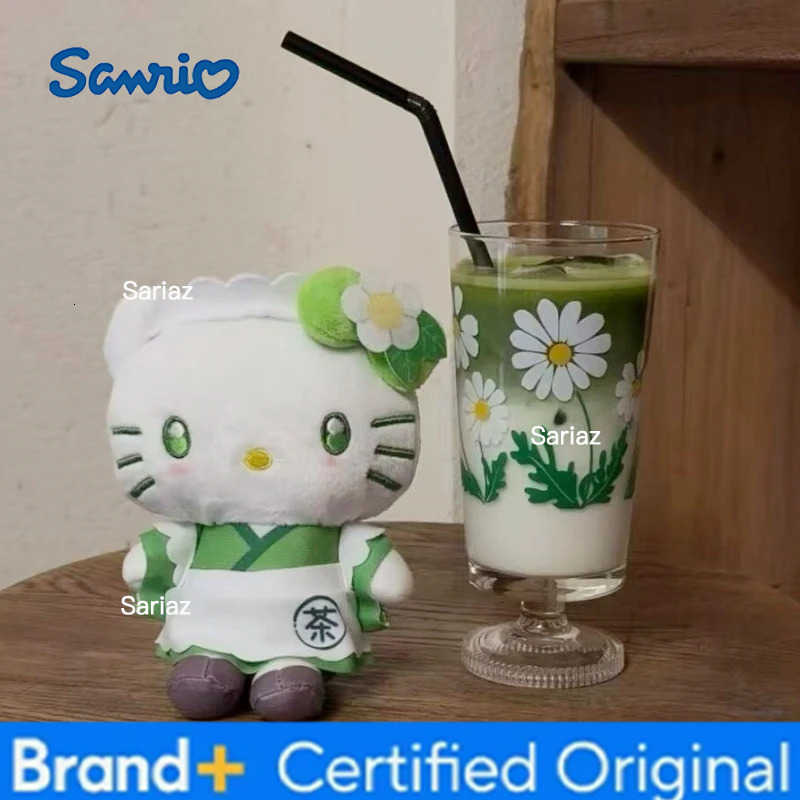 Sanrio New Hello Kitty Plush Keychain My Melody Matcha Maid Series Stuffed Backpack Pendant Kuromi Kawaii Keyring Bag Charm Gift H251225