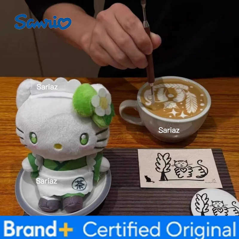 Sanrio NEW cute Hello Kitty Plush Toy Matcha Keychain Matcha Maid Kuromi Cinnamoroll Kimono Kitty cat Plush doll Pendant Charm H251225