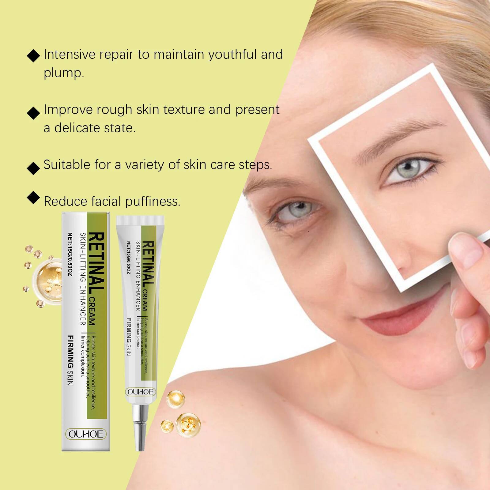 Bestseller Retinol Smoothing Wrinkle Firming Hydrating Barrier Support Radiant Fade Fine Lines Moisturizing Tightening Face Cream ddmySat