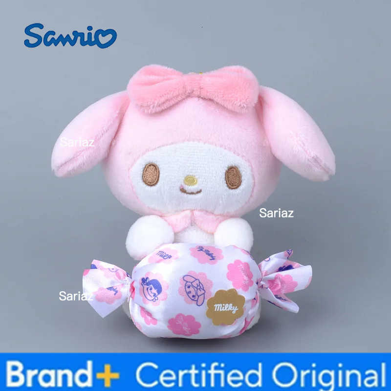 Sanrio joint name Lollipop Kuromi Melody Cinnamoroll Hellokitty Purin Plush Pendant Kawaii Cartoon Stuffed Bag Backpack Keychain H251225