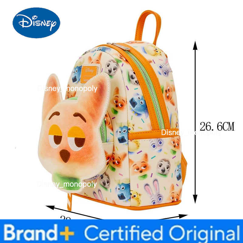 Disney Zootopia 2 Nick Fox Mini Backpack With 3D Ears Candy Sprinkle Pattern - Flash Chief Bogo Benjamin Clawhauser H251225