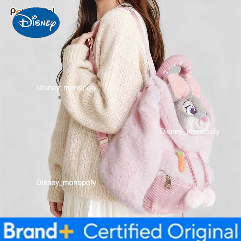 Disney Potdemiel Official Zootopia Judy Nick Plush Backpack Autumn/Winter Large Capacity Cute And Soft Schoolbag Birthday Gift H251225