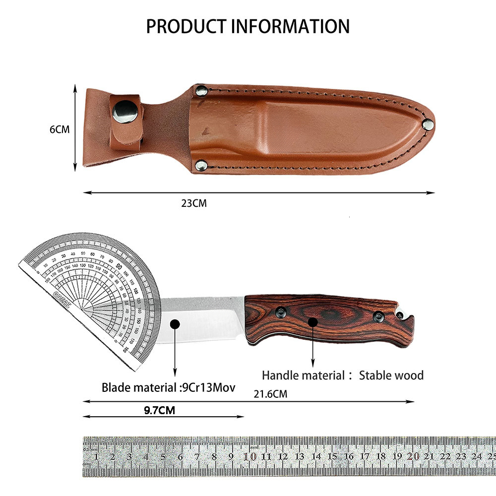 15002 Saddle Mountain Skinner Desert Exploration Battle Multi-functional Practical Cutting Knife Adventure Hunting Knife