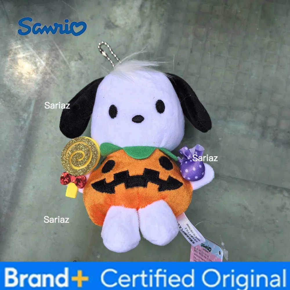 Sanrio Halloween HelloKitty Pochacco Plush Pendant Plush Toy Bag Accessories Keychain Pendant Bag Car Stuffed Keyrings H251225