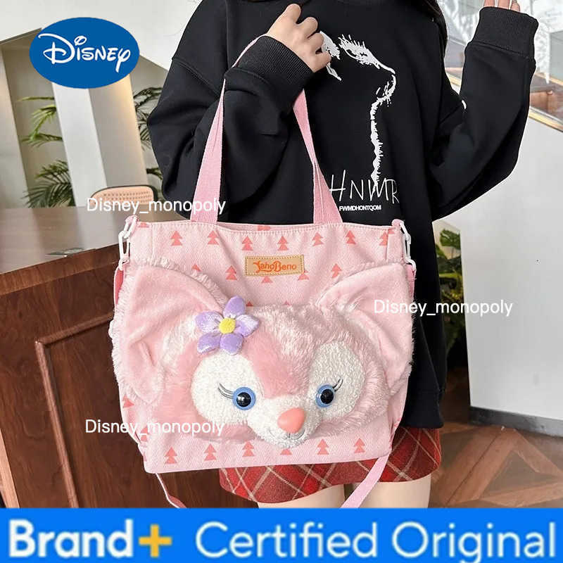 Disney New Girls School Bag Big Head Backpack Plush Fox Cartoon Versatile Cute Duffy Lina Belle Backpack Gift H251225