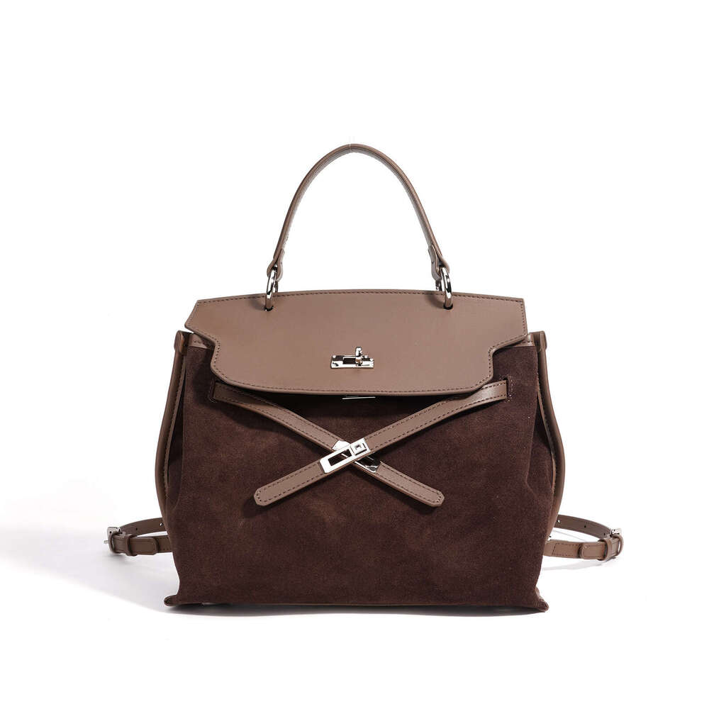 Luxury Shoulder Bags Totes Hobo High Value Retro Genuine Leather Handbag New Version Outdoor Travel Suede Fashion Student Women S Backpack