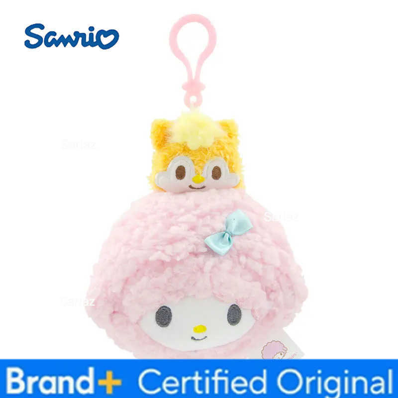 Sanrio Kawaii Pink Piano Sheep Plush Doll Keychain Coin Purse Sweet Girl Cute Backpack Pendant Keyring Decoration Holiday Gifts H251225