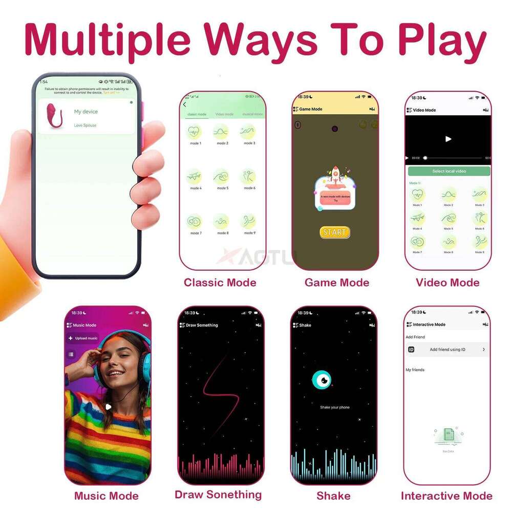 APP Control Vibrating Love Egg Wearable Women Panties Vibrator Vagina G-Spot Stimulator Interaction Adult Sex Toy for Couples 25L122 25L1225