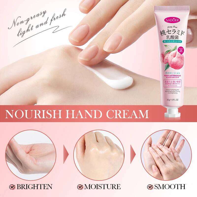 1pcs Peach Lactobacillus Cream Anti-Drying Crack Moisturizing Repairing Vitamin C Licorice Hand Creams Hands Skin Care X251225